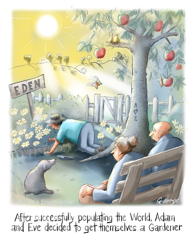 Cartoon: Well deserved (medium) by George tagged eden,garden,eden,garden