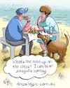 Cartoon: seagulls (small) by George tagged dogs