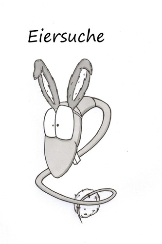 Cartoon: Eiersuche (medium) by The Illustrator tagged ostern,eiersuche,hase,osterhase,spermium,sperma,eizelle