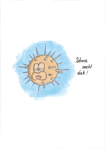 Cartoon: Stress macht dick (medium) by The Illustrator tagged fish,stress,kugelfisch,krank,dick,wasser