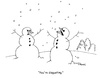 Cartoon: Snowman snack (small) by Joebrowntoons tagged snowman,snow,winter,joebrown,funny,gag,singlepanel,cartoon,carttonist,cartooning