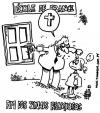 Cartoon: end of religious signals (small) by toonman tagged religion,signals,cross