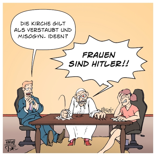 Cartoon: Abtreibung ist Auftragsmord (medium) by Timo Essner tagged abtreibung,ist,auftragsmord,kirche,katholizismus,gemeinschaft,frauen,frauenbild,katholische,selbstbestimmung,körper,eingriff,kinder,embryo,schutz,ungeborenes,leben,papst,missbrauch,sexismus,kindesmissbrauch,rolle,der,frau,cartoon,timo,essner,abtreibung,ist,auftragsmord,kirche,katholizismus,gemeinschaft,frauen,frauenbild,katholische,selbstbestimmung,körper,eingriff,kinder,embryo,schutz,ungeborenes,leben,papst,missbrauch,sexismus,kindesmissbrauch,rolle,der,frau,cartoon,timo,essner