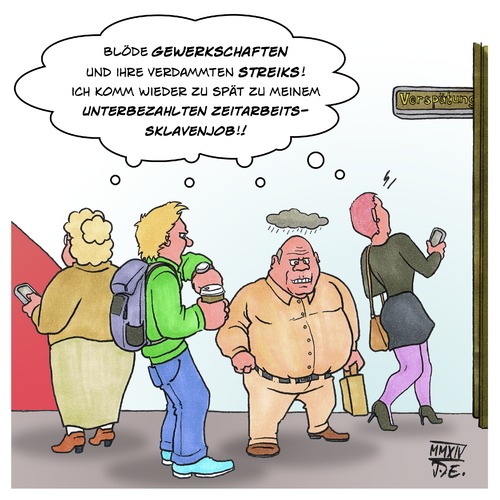 Bahnstreik Von Timo Essner Politik Cartoon Toonpool