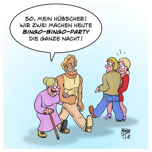 Cartoon: Bingo Bingo Party (medium) by Timo Essner tagged altersheim,seniorenheim,rentner,senioren,im,alter,rentenalter,60,bunga,bingo,cartoon,timo,essner,altersheim,seniorenheim,rentner,senioren,sex,im,alter,rentenalter,60,bunga,bingo,cartoon,timo,essner