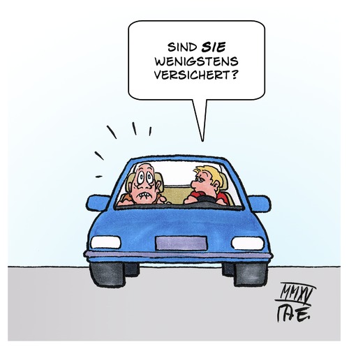 Cartoon: Carsharing (medium) by Timo Essner tagged carsharing,mitfahrgelegenheit,versicherung,haftung,auto,pkw,carsharing,mitfahrgelegenheit,versicherung,haftung,auto,pkw