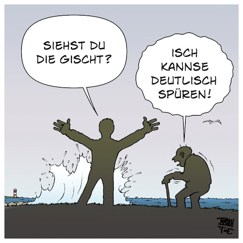 Cartoon: Gischt (medium) by Timo Essner tagged gischt,gicht,meer,krankheit,beschwerden,alter,muskeln,altersbeschwerden,altersgebrechen,wortspiel,wortspiele,cartoon,timo,essner,gischt,gicht,meer,krankheit,beschwerden,alter,muskeln,altersbeschwerden,altersgebrechen,wortspiel,wortspiele,cartoon,timo,essner