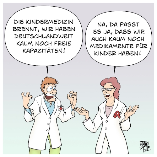 Kindermedizinbrennt Von Timo Essner Politik Cartoon Toonpool 