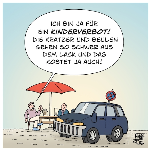 Cartoon: Kinderverbot (medium) by Timo Essner tagged kinder,suv,autos,straßenverkehr,gefahr,pkw,innenstädte,todesfälle,verkehr,straßenpanzer,straßen,fahrradfahrer,cartoon,timo,essner,kinder,suv,autos,straßenverkehr,gefahr,pkw,innenstädte,todesfälle,verkehr,straßenpanzer,straßen,fahrradfahrer,cartoon,timo,essner