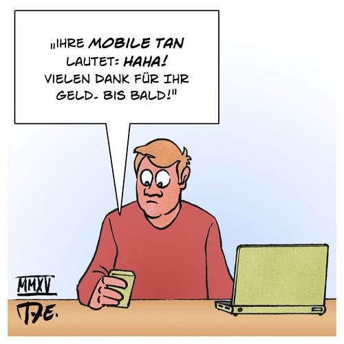 Cartoon: mTAN (medium) by Timo Essner tagged mtan,onlinepiraterie,online,piraten,hacker,piracy,digitale,sicherheit,konto,girokonto,überweisung,zahlungsverkehr,rechnungen,zahlen,cartoon,timo,essner,mtan,onlinepiraterie,online,piraten,hacker,piracy,digitale,sicherheit,konto,girokonto,überweisung,zahlungsverkehr,rechnungen,zahlen,cartoon,timo,essner