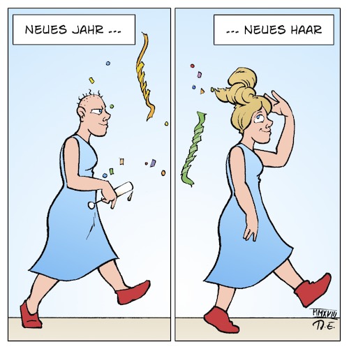 Cartoon: Neues Jahr neues Haar (medium) by Timo Essner tagged neues,jahr,haar,neujahr,jahreswechsel,silvester,neujahrvorsätze,vorsätze,cartoon,timo,essner,neues,jahr,haar,neujahr,jahreswechsel,silvester,neujahrvorsätze,vorsätze,cartoon,timo,essner