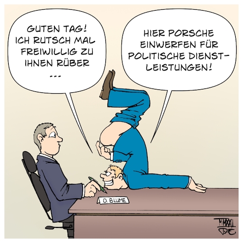 Porschegate Von Timo Essner Politik Cartoon Toonpool 