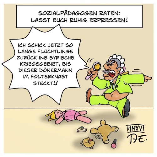 Cartoon: Strafanzeige gegen Böhmermann (medium) by Timo Essner tagged recep,tayyip,erdogan,jan,böhmermann,angela,merkel,kindergarten,satire,satirestreit,streit,diplomatie,eu,deutschland,türkei,meinungsfreiheit,pressefreiheit,polizeistaat,diktator,präsident,bundesregierung,cartoon,timo,essner,recep,tayyip,erdogan,jan,böhmermann,angela,merkel,kindergarten,satire,satirestreit,streit,diplomatie,eu,deutschland,türkei,meinungsfreiheit,pressefreiheit,polizeistaat,diktator,präsident,bundesregierung,cartoon,timo,essner