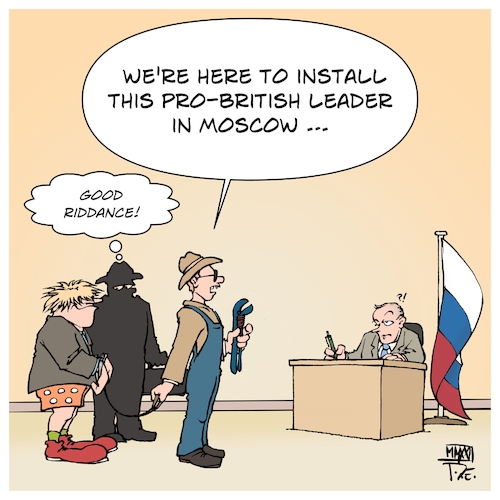 Cartoon: The Empire Strikes Back (medium) by Timo Essner tagged russland,russia,ukraine,conflict,konflikt,war,krieg,great,britain,großbritannien,moscow,puppet,kyew,vladimir,putin,volodymyr,selenskyj,eu,usa,london,boris,johnson,cartoon,timo,essner,russland,russia,ukraine,conflict,konflikt,war,krieg,great,britain,großbritannien,moscow,puppet,kyew,vladimir,putin,volodymyr,selenskyj,eu,usa,london,boris,johnson,cartoon,timo,essner