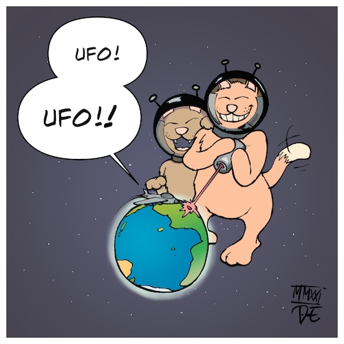 Cartoon: UFO (medium) by Timo Essner tagged ufo,uao,usa,aliens,earth,giant,cats,catsronauts,katzronauten,laserpointer,cartoon,timo,essner,ufo,uao,usa,aliens,earth,giant,cats,catsronauts,katzronauten,laserpointer,cartoon,timo,essner