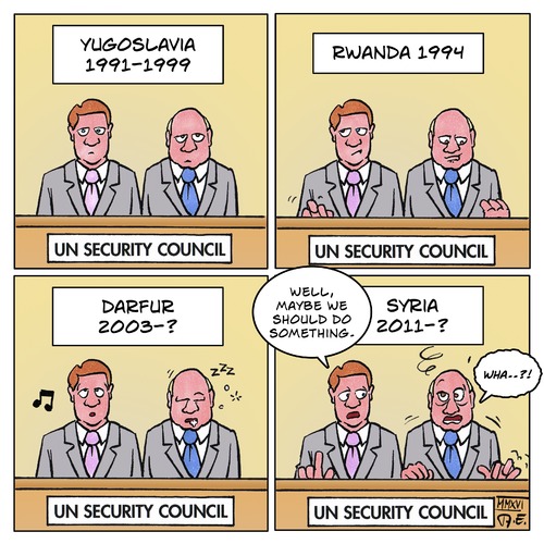 Cartoon: UN Security Council (medium) by Timo Essner tagged uno,un,security,council,unsc,ban,ki,moon,syria,cartoon,timo,essner,uno,un,security,council,unsc,ban,ki,moon,syria,cartoon,timo,essner