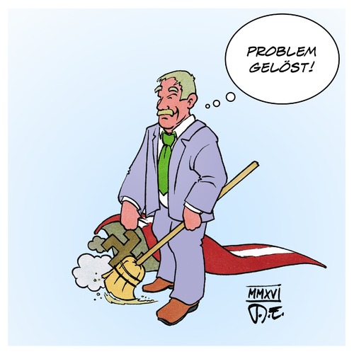 Van Der Bellen Gewinnt Von Timo Essner Politik Cartoon Toonpool