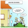 Cartoon: Jehovas Zombies (small) by Timo Essner tagged jehova,zeugen,zombies,religion,hausieren,sekte