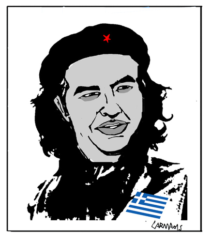Cartoon: Alexis Tsipras (medium) by Carma tagged alexis,tipras,che,guevara,greece,politics,guerrilla,revolution