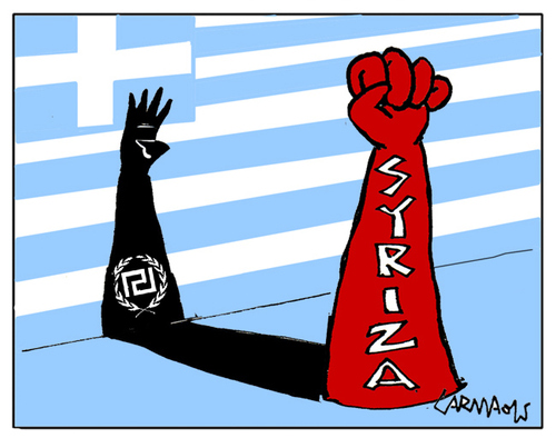 Cartoon: Greece Who won (medium) by Carma tagged elections,greek,tsipras,greece,syriza,politics,satyre,cartoon