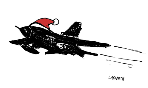 Cartoon: Merry Christmas (medium) by Carma tagged christmas,terrorism,war,politics