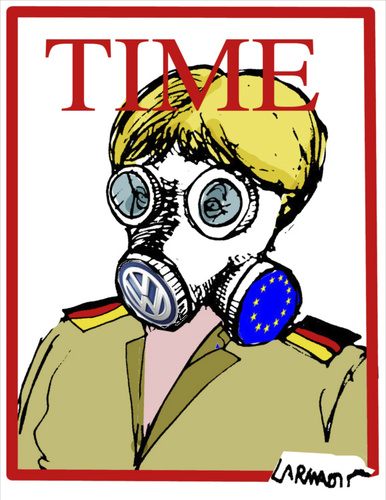 Cartoon: Person Of the Year (medium) by Carma tagged angela,merkel,person,of,the,year,time,immigration,volkswagen