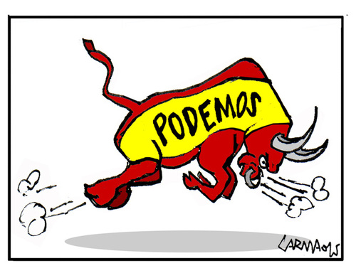 Cartoon: Podemos (medium) by Carma tagged spain,international,politic,parties,left,podemos,europe