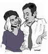 Cartoon: Bonnie and Clyde (small) by Carma tagged cinema celebrities movies bonnie and clydebrigitte bardot gainsbourg