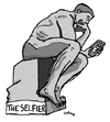 Cartoon: The Selfier (small) by Carma tagged rodin,selfie,tech