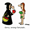 Cartoon: Wrong Fairytale (small) by Carma tagged fairytale,eve,witch,snowhite