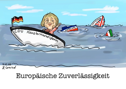 Cartoon: Europas Zukunft (medium) by Ralf Conrad tagged merkel,renzi,cameron,hollande,germany,europa,großbritannien,frankreich