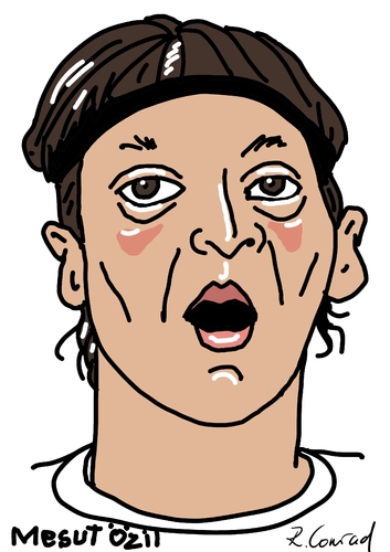 Cartoon: Mesut Özil (medium) by Ralf Conrad tagged mesut,özil,wm,2014
