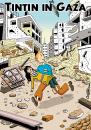 Cartoon: Tintin in Gaza (small) by carloseco tagged tintin,gaza,palestina