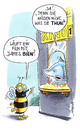 Cartoon: James Bien (small) by Hoevelercomics tagged james,dean,kino