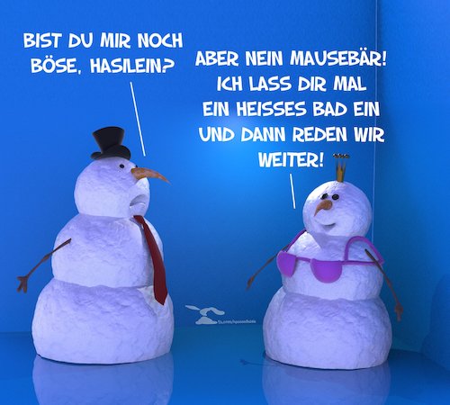 Cartoon: Beziehung (medium) by Rüsselhase tagged beziehung,schneemann,schneefrau