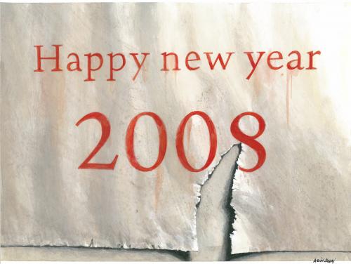 Cartoon: Happy New Year (medium) by Agim Sulaj tagged happy,new,year,2008,2009