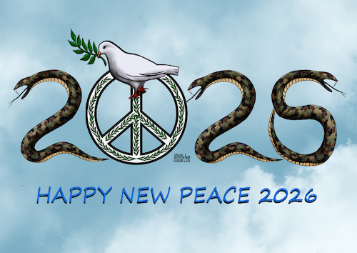 Cartoon: happy new year (medium) by jabar tagged 2026