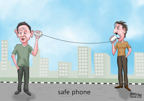 Cartoon: safe phone (medium) by jabar tagged safe,phone