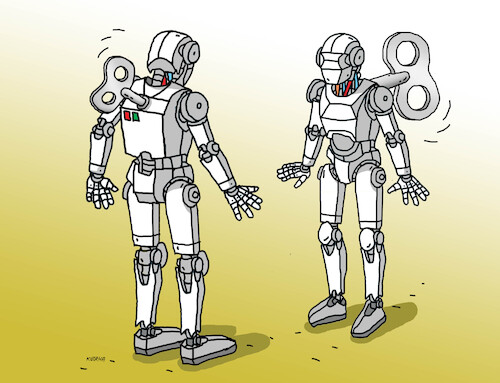 Cartoon: aikluce (medium) by Lubomir Kotrha tagged ai,robots,ai,robots