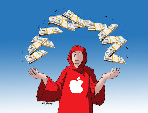 Cartoon: applemoney25 (medium) by Lubomir Kotrha tagged apple,apple