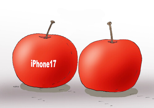 Cartoon: applephone (medium) by Lubomir Kotrha tagged apple,apple