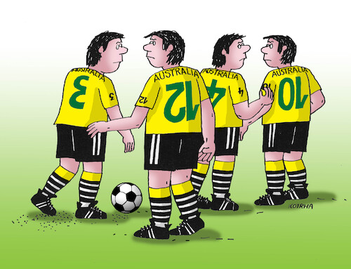 Cartoon: australia-far (medium) by Lubomir Kotrha tagged football,soccer,world,cup,football,soccer,world,cup