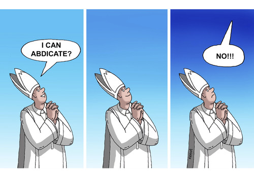 Cartoon: benedict XVI (medium) by Lubomir Kotrha tagged cartoon