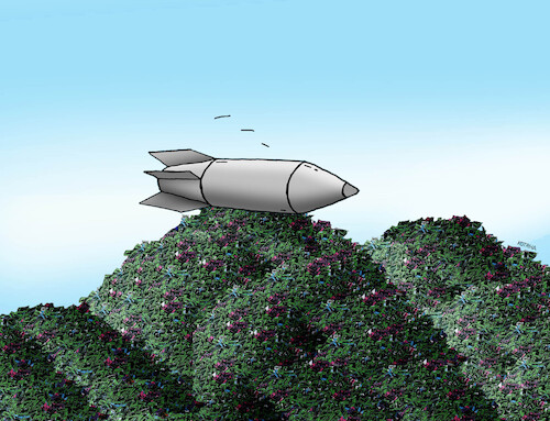 Cartoon: bombkopa (medium) by Lubomir Kotrha tagged the,war,weapons,armament,money,european,union,peace,the,war,weapons,armament,money,european,union,peace