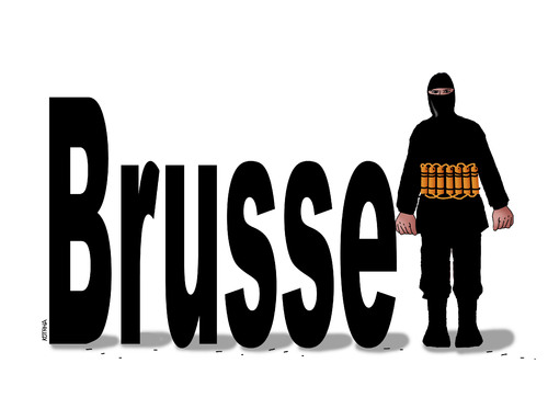Cartoon: bruttel (medium) by Lubomir Kotrha tagged atack,terror,brussel