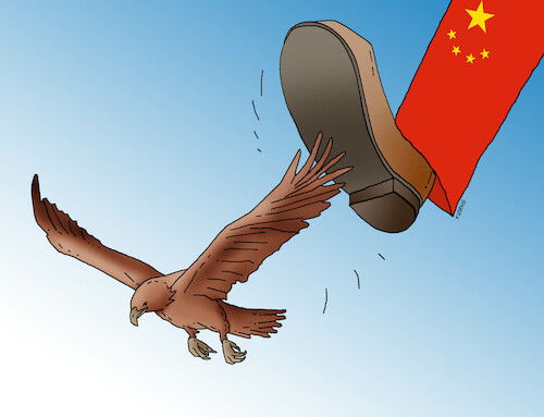 Cartoon: chinaorol (medium) by Lubomir Kotrha tagged china,usa,dollar,economy,money,china,usa,dollar,economy,money