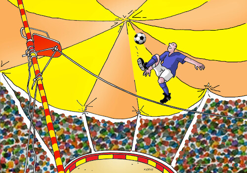 Cartoon: cirkus-fut-far (medium) by Lubomir Kotrha tagged football,soccer,world,cup,football,soccer,world,cup