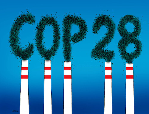 Cartoon: cop28 (medium) by Lubomir Kotrha tagged climate,dubai,cop28,climate,dubai,cop28