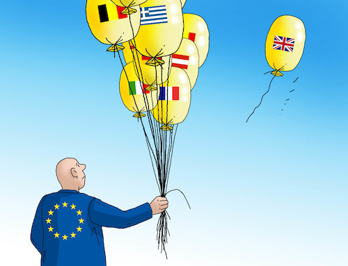 Cartoon: eubalons (medium) by Lubomir Kotrha tagged brexit,united,kingdom,libra,eu,euro,dollar