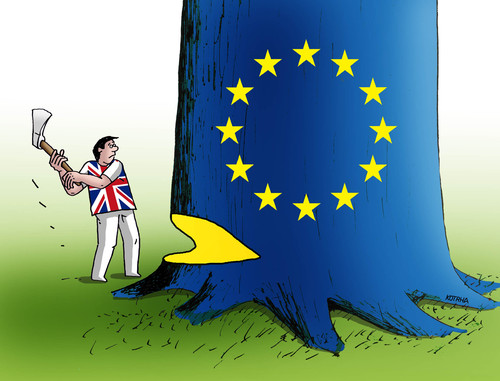 Cartoon: eudrevorub (medium) by Lubomir Kotrha tagged eu,brexit,europa,cameron,referendum
